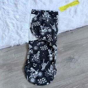 Strictly Wild NWT Black and White Motorcycle Print Swaddle
